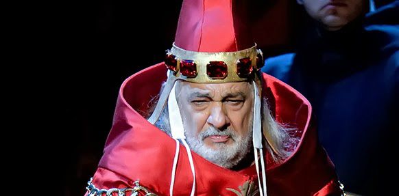 Placido Domingo als Francesco Froscarie uit ge gelijknamige opera van Verdi. 2014

