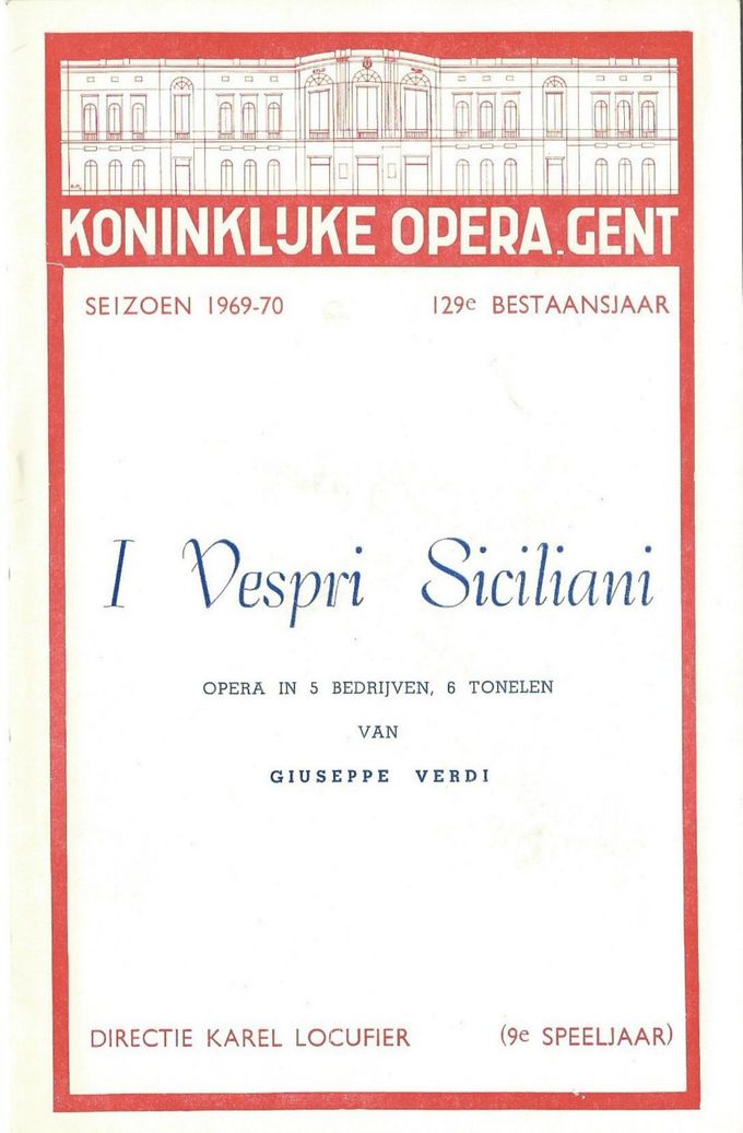 Programmaboekje van de historische voorstelling van Verdi's 