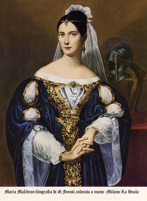 Maria Malibran -Garcia zij zong te Gent een belcanto concert 1831/32