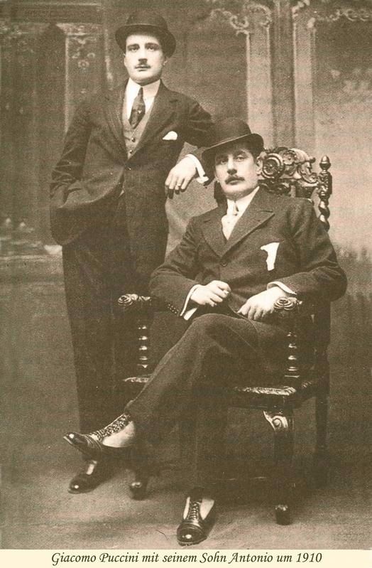 Puccini met zoon Antonio in 1910