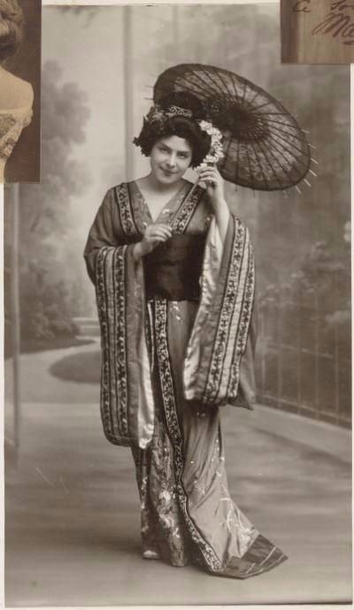 Marthe Caux de eerste Butterfly te Gent op 16 februari 1910 