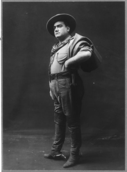 Enrico Caruso als Dick Johnson ( Ramirez ) aan de Metropolitan New York 1910.