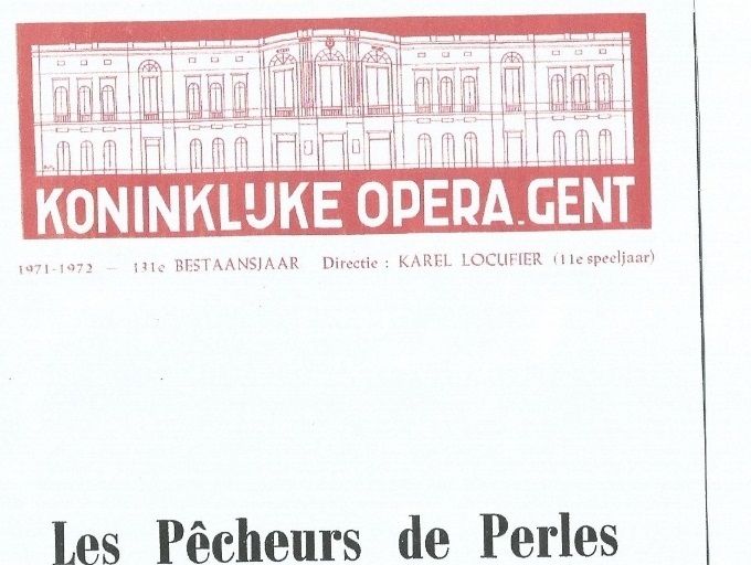 Op dit programmaboekje van de Koninklijk Gentse opera van 1972 hebben de vier Hoofdrolspelers getekend . Françoise Garner, Jean Laffont, Charles Burles en Claude Berger en ook de dirigent Louis de Froment. 