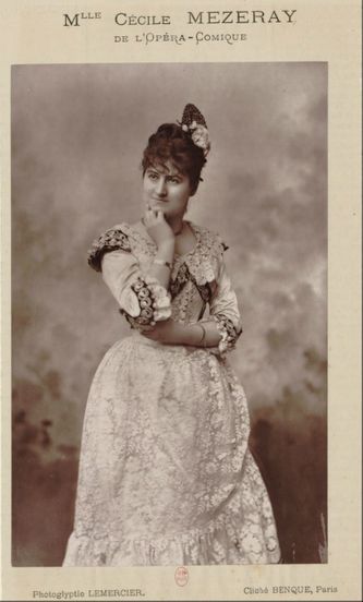 Cécile Mézeray ze debuteerde te Gent in de rol van Carmen op 9 maart 1877 en was hier te Gent de allereerste Carmen.
Foto: privécollectie.