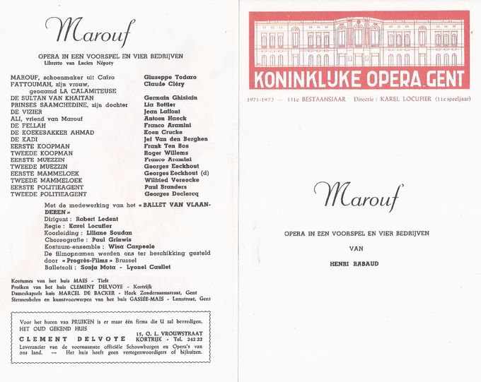 Dit is de bezetting van de opera 
