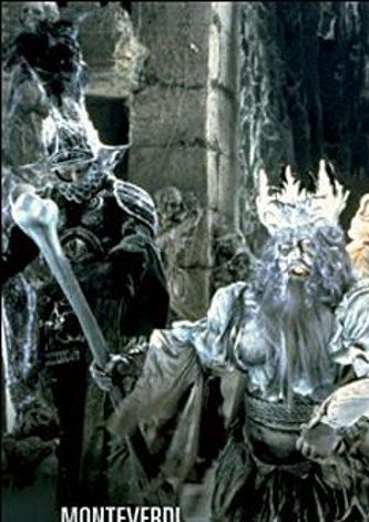 Prachtige eerste operafilm van L'Orfeo een klassieke voorstelling heel dicht aanleunend bij een 17 de eeuw uitvoering met historische instrumenten onder leiding van Hanoncourt 1978