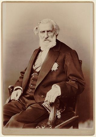Ambroise Thomas (1811-1896) foto is van 1894 toen hij werd gehuldigd bij de 1000ste voorstelling van zijn 