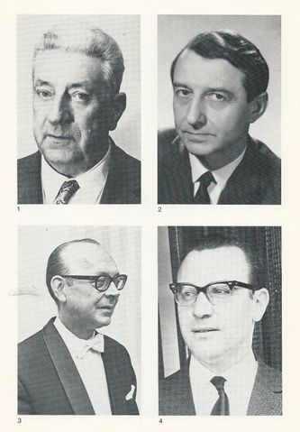 1-Karel Locufier (1904-1972)
2-Robert Ledent
3- Jef Nachtergaele (1928-1980)
4-Julien Mestdagh (1922-2009)