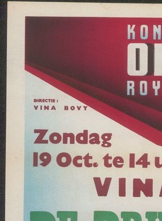 Affiche van de zondagnamiddagvoorstelling 