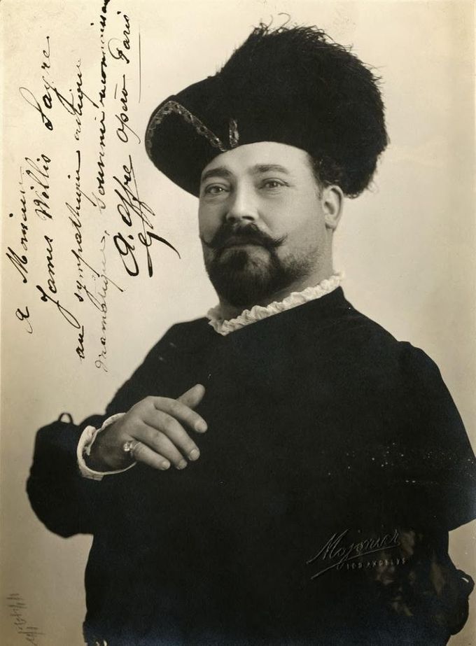 De Franse tenor Agustarello Affre (1858-1931) . Deze legendarische Franse tenor zong de rol van Raoul uit 