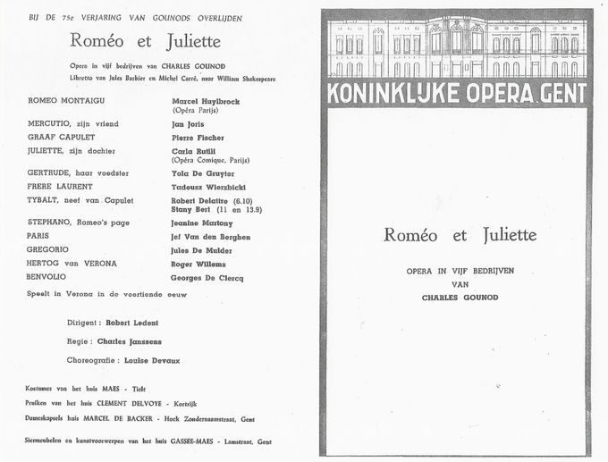 Jubleumvoorstelling ter gelegenheid van het 75ste jaar van  overlijden van de componist Charles Gounod (1818-1893)